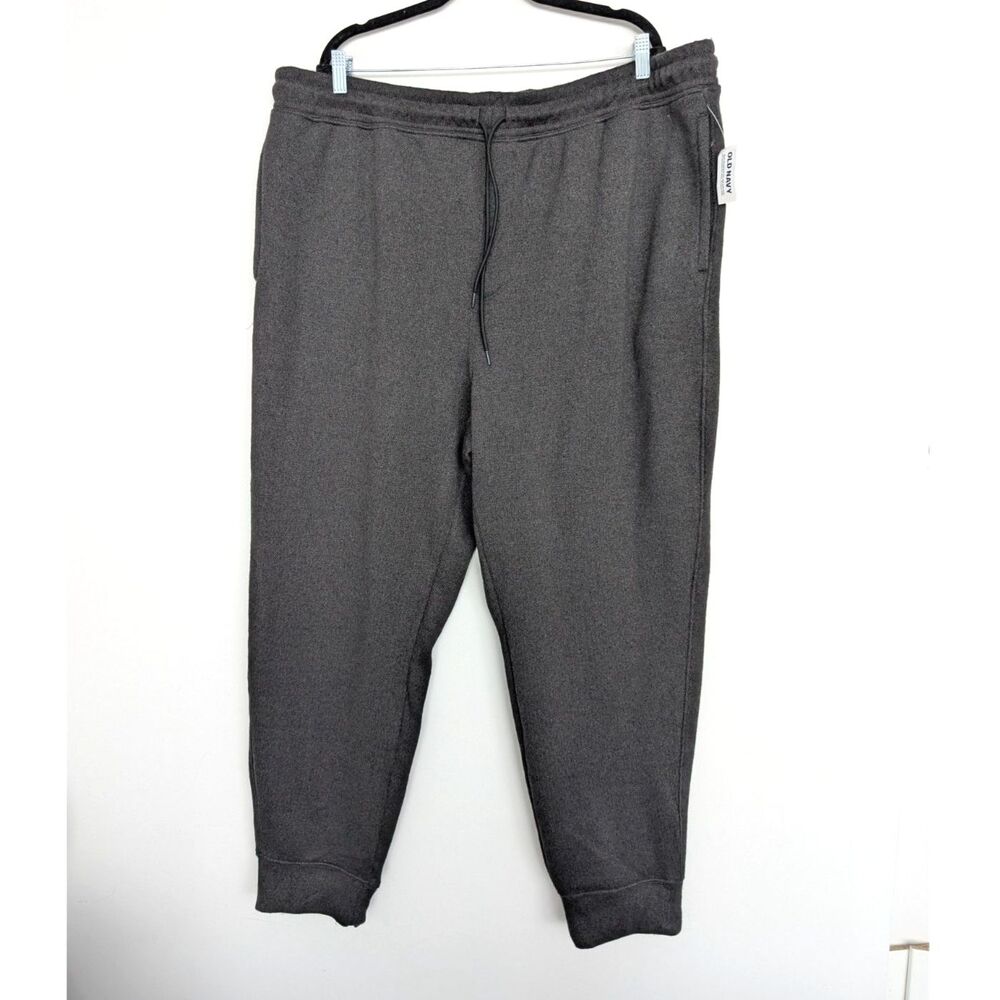 NWT Old Navy Sweater Fleece-Knit Joggers Pull On in Blackjack Sz XXXL Tall